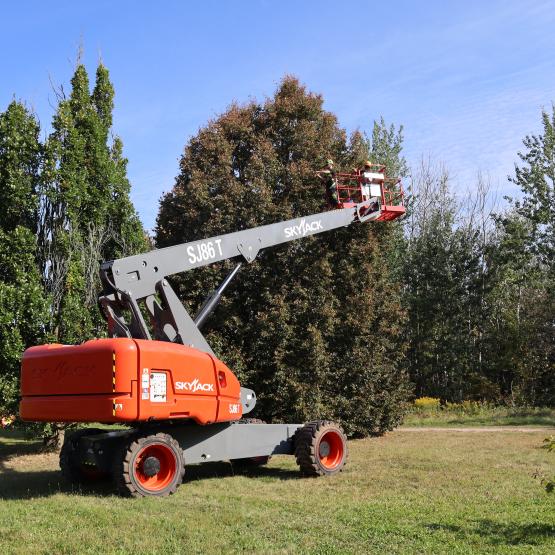 Skyjack helping at the arboretum