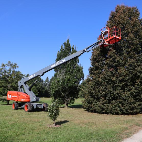 T-boom being used in the arboretum