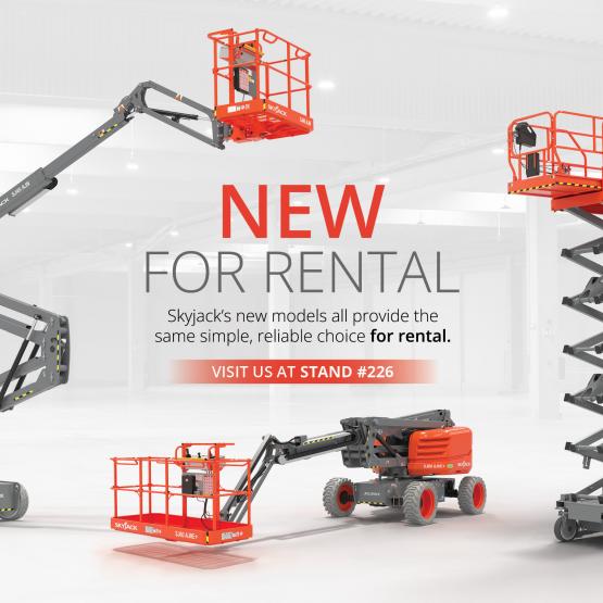 Graphic showcasing Skyjack machines that will be at Vertikal Days.
