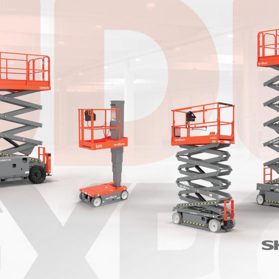 Graphic highlighting Skyjack machines at the JDL Expo.