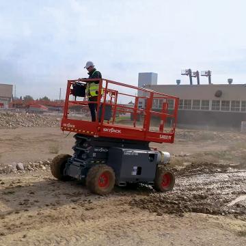 SJ6832 RT machine traversing sand and mud trail