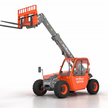 SJ519 Telehandler machine rendering in 3/4 view